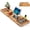 Natural, variant on Bamboo Bathtub Caddy Tray Expandable for Luxury Bath, Bath Accessories & Table with Wine Glass Holder, Book Stand Bathroom Organizer with Extending Sides for Men/Women,Natural