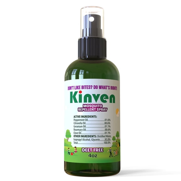 Kinven Mosquito Repellent Spray for Kids & Adults, 4oz