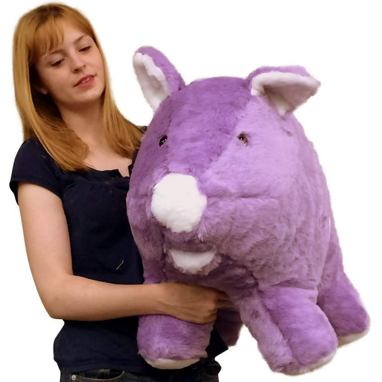 American Made Giant Stuffed Purple Pig 27 Inch Soft Big Stuffed Animal Made in USA
