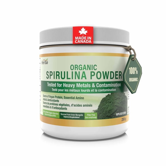 Herba Organic Spirulina Powder 250g – Made in Canada