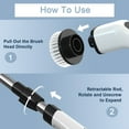 thumbnail image 6 of Electric Spin Scrubber with 7 Heads Detachable as Short Handle&Extension Handle for Tub, Tile, Wall, Bathroom, 6 of 9