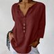 thumbnail image 2 of Vestidos Casuales Para Mujer, Blusas De Mujer De Moda Blusas de verano para mujer, de manga 3/4, lisas, con cuello en V y bolsillos, 2 of 7