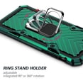 thumbnail image 3 of Military-Style Hybrid Armor Case with Ring Holder for iPhone SE (3rd gen & 2nd gen) and iPhone 8/7 - Midnight Green, 3 of 5
