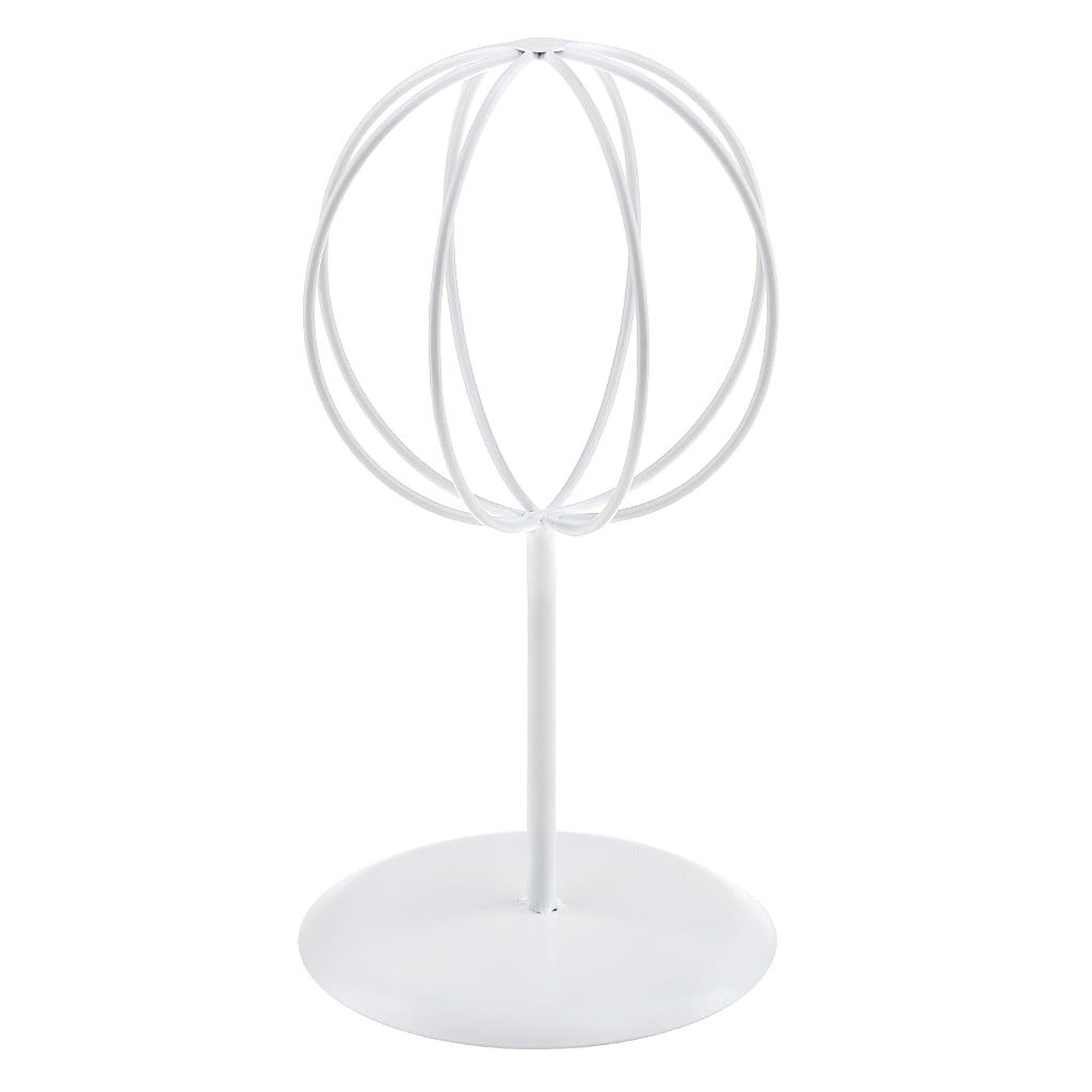 Free Standing Metal Hat Rack Holder Storage Display Stand White