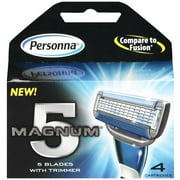 Personna Magnum 5 Razor Blades, 4ct
