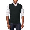 thumbnail image 1 of Club Room Chaleco de punto con cuello en V para hombre, negro, extragrande Club Room Chaleco, 1 of 2