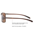thumbnail image 3 of Gafas de Sol ZHILE Rectangulares Polarizadas de Aleación Al-Mg UV400 63 mm, 3 of 6