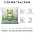 thumbnail image 5 of COMIO  Throw Pillow Cover Yoga Frog Lotus Summer Flowers Blossom Petal Funny Lovely Animal Natural Print Decor Lumbar Pillow Case Cushion for Sofa Couch Bed Standard, 5 of 5
