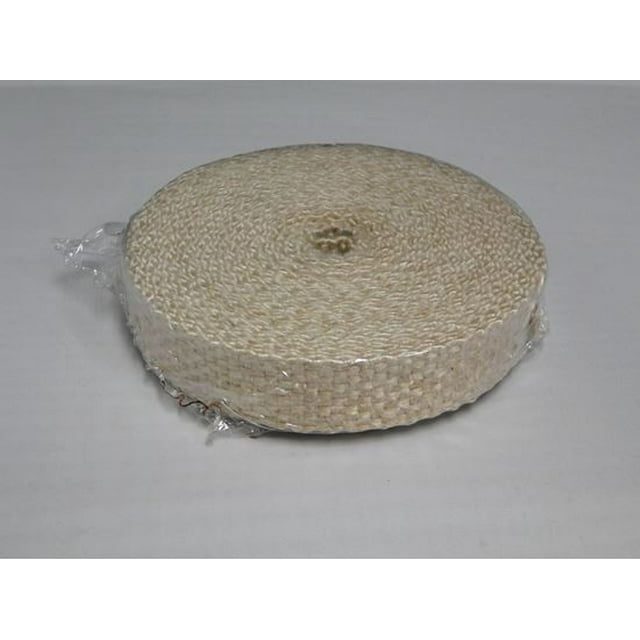 Helix Racing Exhaust System Wrap 525-1000 25 Foot Length; 1 Inch Width; Tan; Fiberglass; Withstands 1200 Degree Fahrenheit Direct Heat