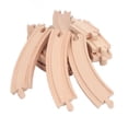 thumbnail image 1 of Juego De Vías De Tren De Madera, Paquete De Expansión De Vías De Tren De Madera Para Niños Pequeños, Juguetes Educativos De Montaje De Construcción DIY, 1 of 7