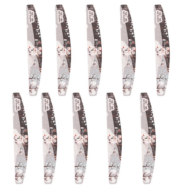 Graflsoa 10-Piece Multicolor Nail File Set with Sandpaper & EVA, Model 09 (150/180 Grit), 18cm Length, Compact & Lightweight Design
