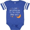thumbnail image 3 of Inktastic I Love My Little Sis to the Moon and Back Boys or Girls Baby Bodysuit, 3 of 5