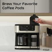 Savour Dual Coffee Maker, Programmable 12-Cup Coffee Pot & Single Serve Coffee Machine