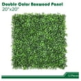 thumbnail image 2 of Grass Wall Panel 20'x20', 12Packs Artificial Greenery Wall Backdrop Faux Fence Privacy Screen Fake Hedge Topiary Boxwood Décor for Indoor Outdoor, Milan, 2 of 8