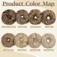 thumbnail image 3 of Small Cute Messy Bun Hair Piece 2PCs Mini Synthetic Curly Bun Scrunchies for Thin Hair Women Updo Hairpieces Dark Brown, 3 of 6