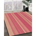 thumbnail image 3 of Ahgly Tapis Rond Lavable en Machine Intérieur Transitionnel Rouge Cramoisi, 3 Pieds Rond, 3 of 7