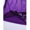 thumbnail image 6 of Manyakai Kids Girls Sparkly Sequins Tank Top Adjustable Shoulder Straps Jazz Latin Glitter Camisole Purple 14, 6 of 7