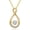 Yellow Gold, variant on 14k Gold Small Infinity Necklace for Women, Created Moissanite Love Anniversary Jewelry Gifts for Wife/Mother,16-18 Inch