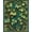 Teal, Pattern 3, variant on ODIKA 4'x6' Machine Washable Non-Slip Area Rug, Wild Tiger Botanical Motif with Retro Blossoms and Leafy Vines High Traffic Rug, Green, 283203