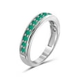 thumbnail image 4 of JewelersClub Emerald Ring Birthstone Jewelry – 1.00 Carat Emerald Sterling Silver Ring Jewelry – Gemstone Rings with Hypoallergenic Sterling Silver Band, 4 of 4
