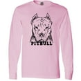 thumbnail image 3 of Inktastic Pitbull Sketch Portrait with Dog Breed Name Long Sleeve T-Shirt, 3 of 5