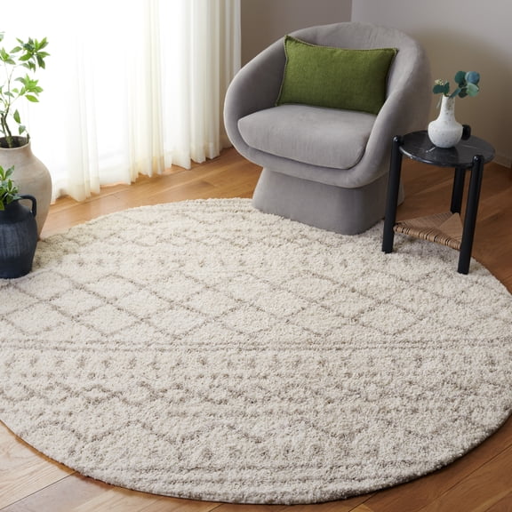 SAFAVIEH Arizona Shag Collection ASG741A Ivory/Beige Rug