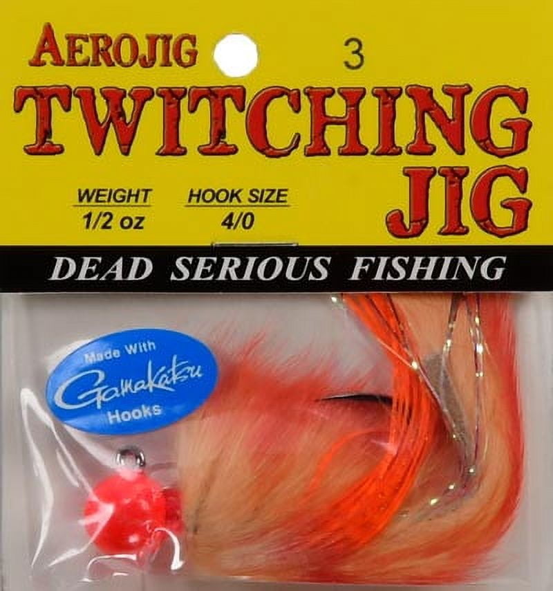 (2 pack) AEROJIG SALMON TWITCHING JIG - PCH/FL 1/2 OZ