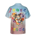 thumbnail image 2 of Peace Love Pride Shetland Sheepdog with Rainbow Sunglasses LGBT LGBTQ+ Hawaiian Shirt Breathable Summer Unisex Merch Sheltie Dog Lover Gifts - 01004, 2 of 6