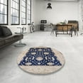 thumbnail image 4 of Ahgly Company Machine Washable Indoor Rectangle Industrial Modern Purple Navy Blue Area Rugs, 5' x 8', 4 of 7
