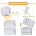 thumbnail image 5 of Shoe Storage Box Stackable Entryway Containers Set of 18 Plastic Transparent & White, 5 of 6