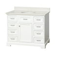 thumbnail image 2 of Aria 42" Bathroom Vanity with White Cabinet and Quartz Top, 2 of 8
