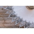 thumbnail image 2 of Earth Tone Silver Lace on White Jacquard Large Doily, Table Topper (24" Round), 2 of 5