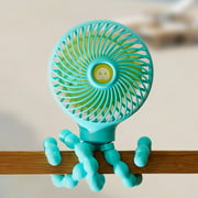 Octopus Small Folding Fan With Mobile Phone Holder Mini Handheld Phone Holder