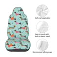 thumbnail image 4 of Wukai Christmas Dachshund Full Set Car Seat Covers with Soft Padding Universal Auto Front Seats Protector and Cushion Mat, 4 of 5