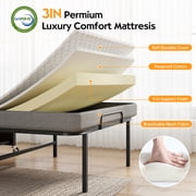 DRNANLIT Folding Bed with Mattress, 75 x 38 Twin Size Folded Bed, 6cm Thick, Foldable Twin Bed for Adults, Portable Roll Away Guest Beds
