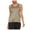 Khaki, variant on Racer Back Tank Tops Womens Sleeveless Cropped Tank Tops Scoop Neck Basic Undershirt Running Muscle Tank Yoga Shirts Loose Fit Racerback Breathable Tee (Khaki,XXL)