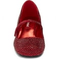 thumbnail image 4 of Jeffrey Campbell Regal Red Velvet Combo Embellished Block Heel Squared Toe Pumps (Red Velvet Combo, 7.5), 4 of 6