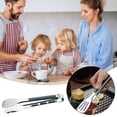 thumbnail image 3 of Stainless Steel Food Clip Lightweight Barbecue Tool for Serving Grilling and Baking Heat Resistant Food for Home Restaurant and Party Use, 3 of 9