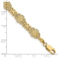 thumbnail image 3 of 14k Yellow Gold Bracelet Fancy 9 mm 7.5 in Floral Link, 3 of 4