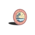 thumbnail image 3 of On Island Time Beach Novelty Sign, Metal Wall Decor - 12" Round, 3 of 4