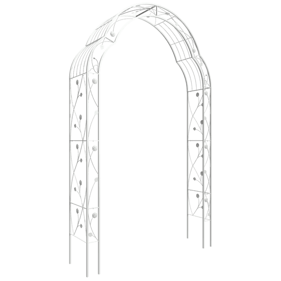 Metal Garden Arch Assemble Freely with 8 Styles Garden Arbor Trellis Climbing Plants Support Rose Arch Outdoor Arch Wedding Arch Party Events Archway Cream White