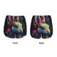 thumbnail image 3 of Balery Colorful Patterned Rabbit Pantalones cortos deportivos para mujer con forro y dos bolsillos, elásticos, para entrenamiento, gimnasio, yoga-Large, 3 of 7