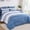 Light Blue, variant on 7-Piece King Size Brown Striped Bedding Set, Soft Microfiber All Season Complete Bed Kit, 104"×90"