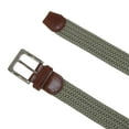 thumbnail image 2 of CTM®  Elastic Braided Stretch Belt with Silver Buckle and Tan Tabs (Men's), 2 of 3