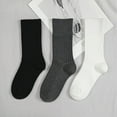 thumbnail image 4 of Calcetines largos para hombre, tubo negro de longitud media, calcetines de algodón de color sólido de alta gama a la moda para otoño e invierno （negro） Rojo Verde MX-0130454FYD, 4 of 5