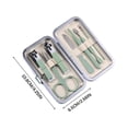 thumbnail image 2 of 7pcs Stainless Steel Manicure Set, Professional Nail Clippers & Dead Skin Shears Kit, Complete Manicure Pedicure Tools with Storage Box, Sharp Grooming Kit for Home and Salon Use, 3*4in, Green, 2 of 9