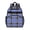 Blue and Black, variant on Blue and Yellow Checkered Pattern Backpack for School, Cute School Bag with Adjustable Shoulder Straps and Padded Back, 15.25"x11.5"x5.25"