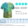 thumbnail image 2 of Rebaike Men's 3D Scale Pattern Graphic T-Shirt, Fish Scale Wave Texture, All Over Print Fantasy Tee, 2 of 7