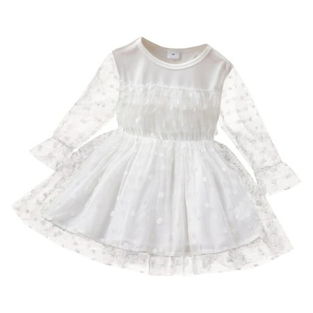 

QWERTYU Infant Baby Toddler Child Children Kids Sleeveless Dress Christmas Dresses Summer Tulle Tutu Sundress for Girl 0-3Y 12M