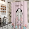 thumbnail image 4 of Shower Curtain for Bathroom Lovely Rabbit Butt on Pink Wood Board Waterproof Bath Curtains Shower Curtains with Hooks,Happy Easter Eggs Bathroom Curtain Privacy Drapes for Bathtubs Toilet 72x72in, 4 of 9